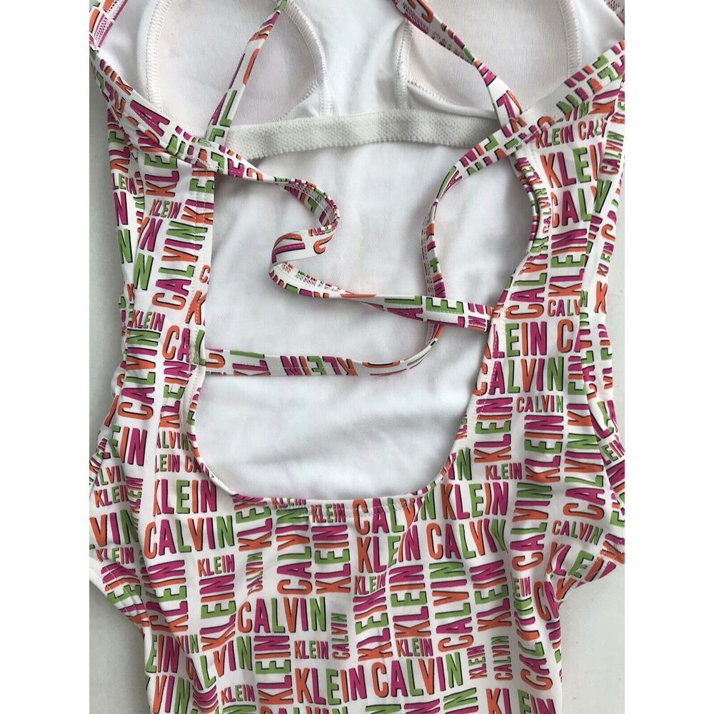 Calvin Klein‎ Multicolor Logo Print One Piece Swimsuit - Picture 6 of 7